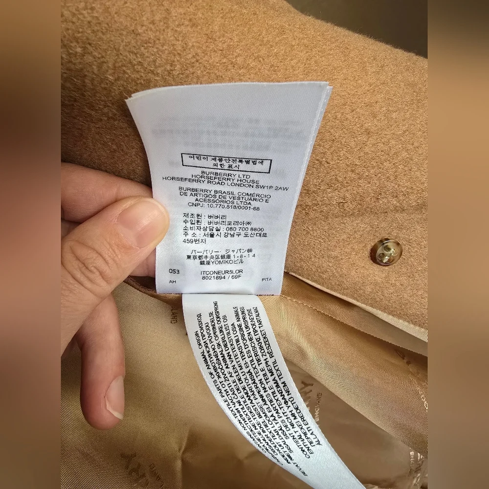 NWT BURBERRY  Cashmere  Double-Breasted Kensington  Coat - Picture 9 of 16